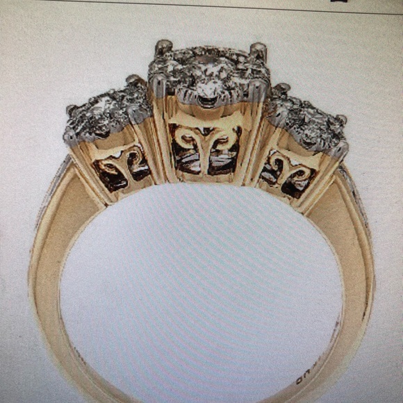 Affinity 1 cttw Genuine Diamond Yellow Gold sz 5.5 - Picture 7 of 7